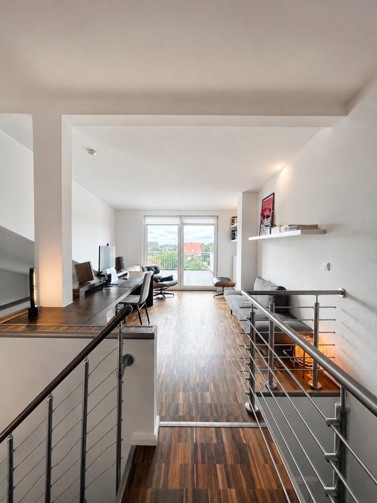 Offene Treppe im Dachgeschoss