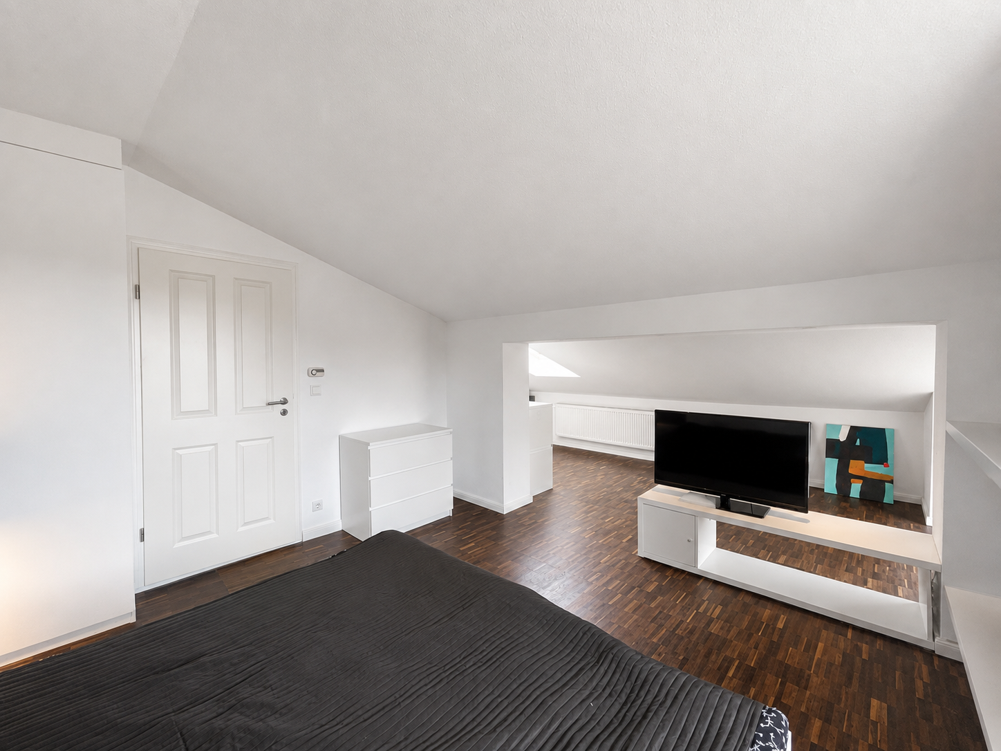 Zimmer 3 im Dachgeschoss aus der Gegenperspektive